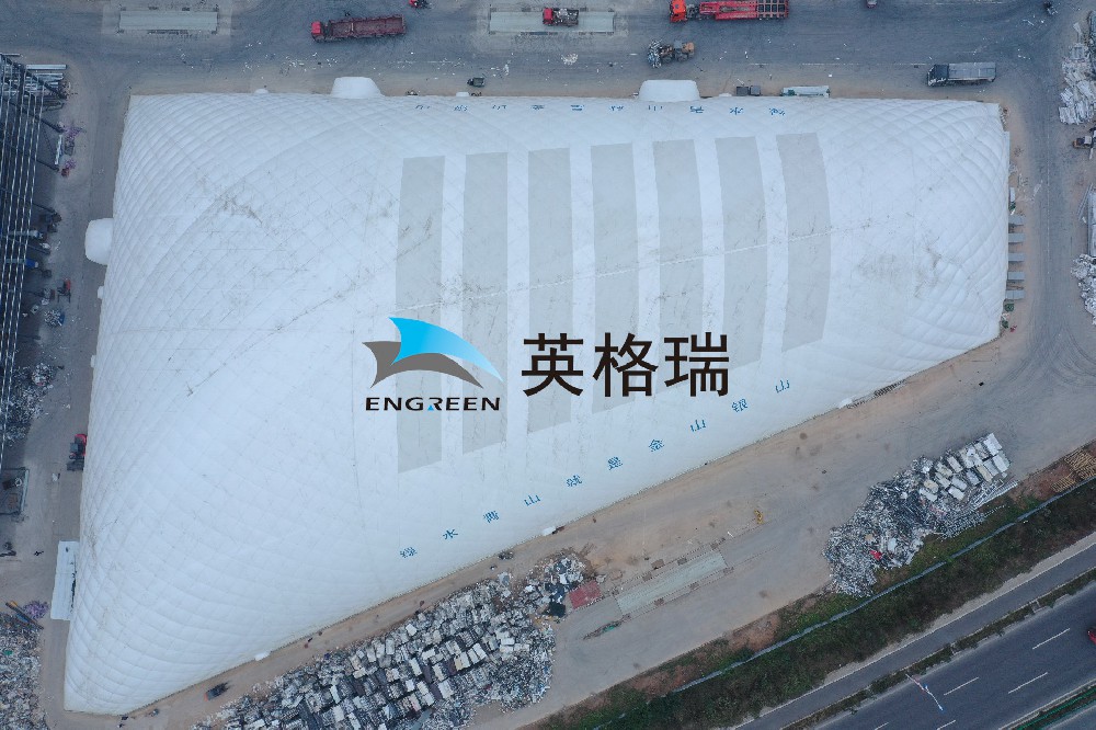 施工場(chǎng)地呈多邊形能使用氣膜覆蓋嗎？
